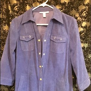 Very soft dressy mid sleeve shirt/jacket.